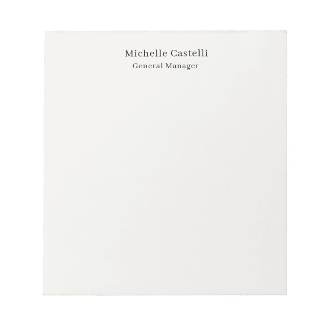Pastel Colour Professional Unique Classical Simple Notepad (Front)