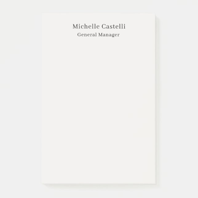 Pastel Colour Professional Unique Classical Simple Post-it Notes (Front)