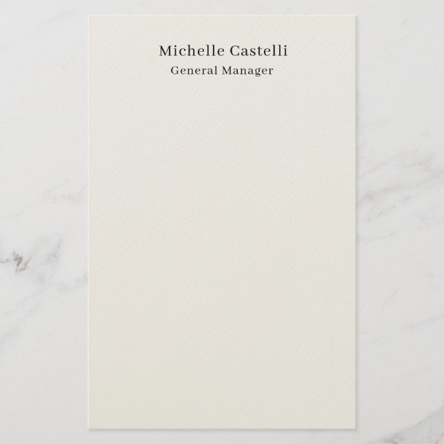 Pastel Colour Professional Unique Classical Simple Stationery (Front)
