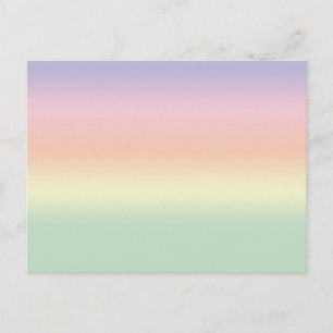 Pastel Colour Rainbow Postcard