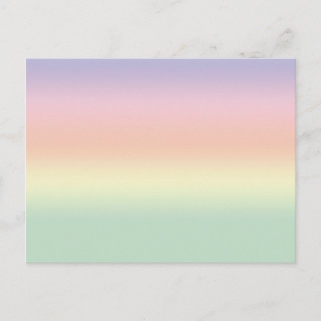 Pastel Colour Rainbow Postcard (Front)