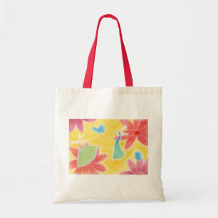 Pastel Colour Tote Bag Rabbits Love&Joy Red
