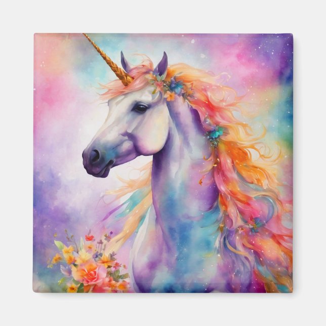 Pastel Colour Unicorn Magnet (Front)