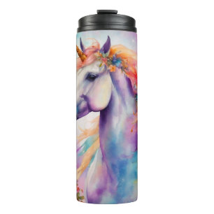 Pastel Colour Unicorn Thermal Tumbler