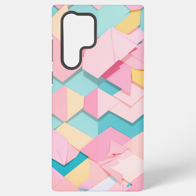 Pastel Coloured 3D Paper Pattern Phone Case (Back)