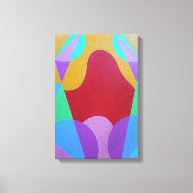 Pastel Coloured Abstract Canvas Print (Front)