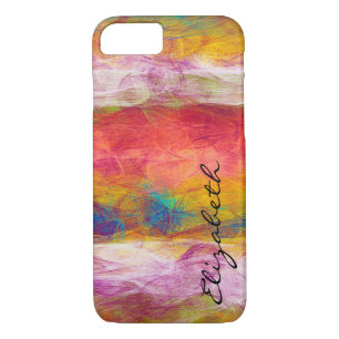 Pastel Coloured Abstract Monogram iPhone 8/7 Case