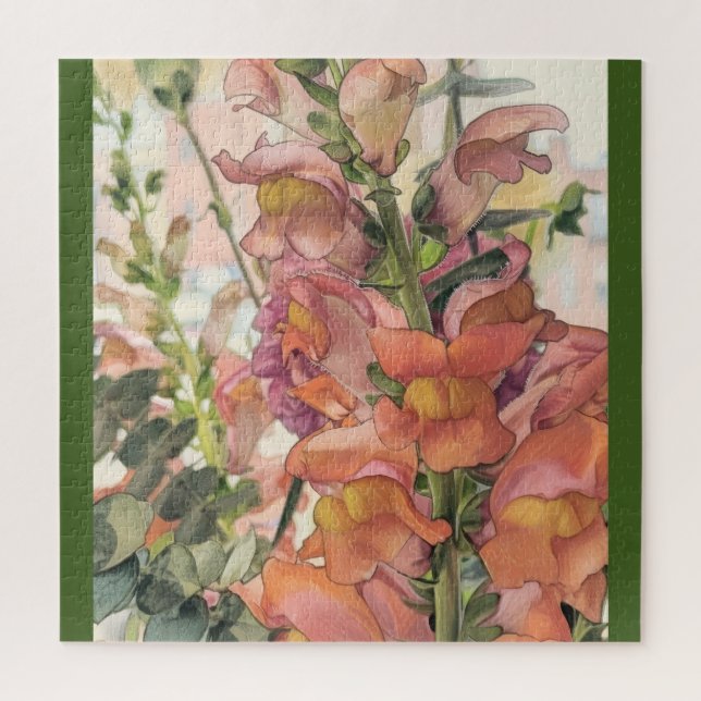 Pastel Coloured Pencil Flower Illustration Jigsaw Puzzle (Vertical)