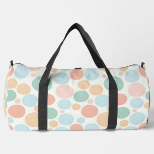 Pastel Coloured Polka Dots Duffle Bag