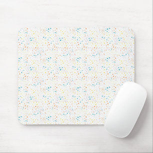 pastel coloured polka dots mouse pad