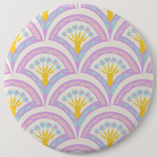 Pastel coloured shell pattern 6 cm round badge