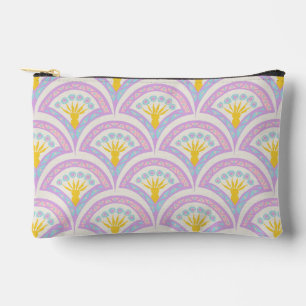 Pastel coloured shell pattern accessory pouch