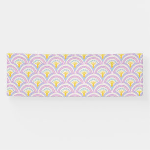 Pastel coloured shell pattern banner