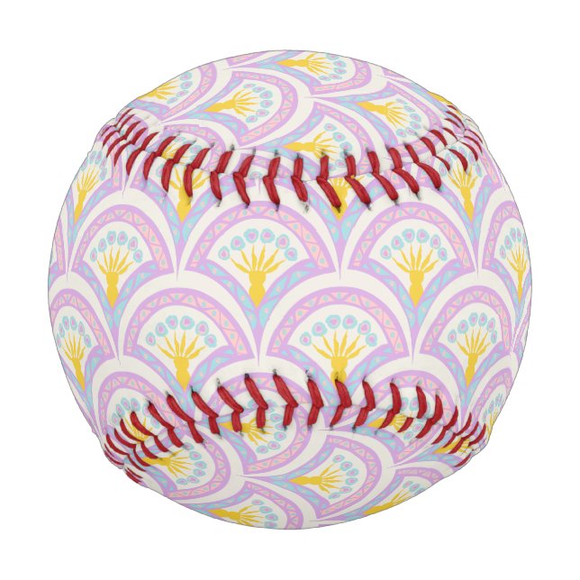 Pastel coloured shell pattern baseball (Front)