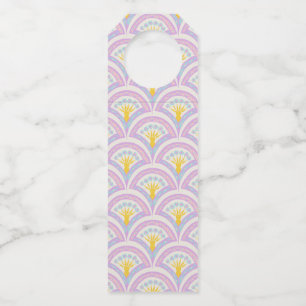 Pastel coloured shell pattern bottle tag