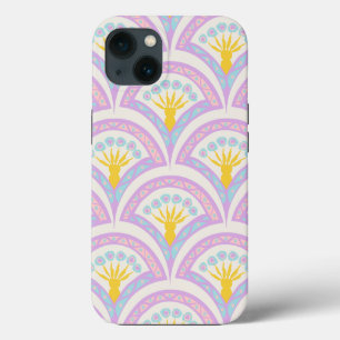 Pastel coloured shell pattern iPhone 13 case