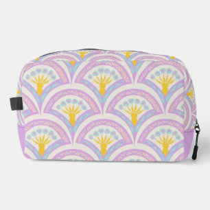 Pastel coloured shell pattern dopp kit