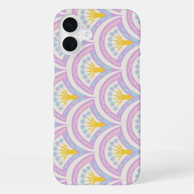 Pastel coloured shell pattern iPhone case (Back)