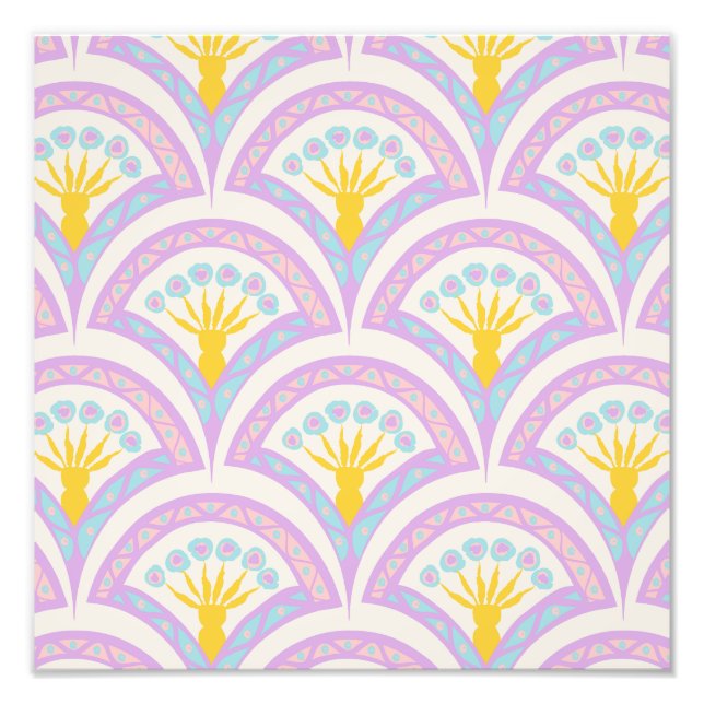 Pastel coloured shell pattern photo print (Front)