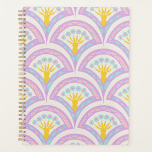 Pastel coloured shell pattern planner