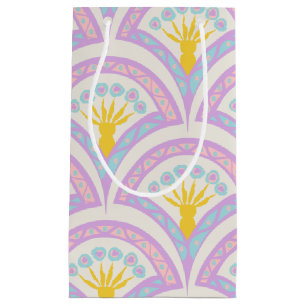 Pastel coloured shell pattern small gift bag