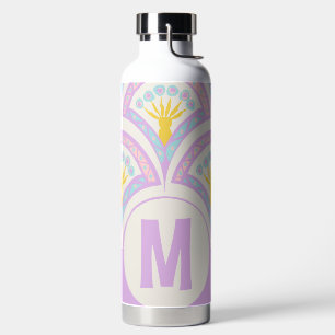 Pastel coloured shell pattern water bottle