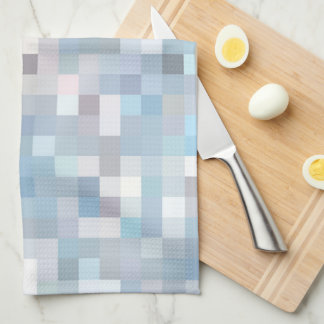 Pastel Coloured Square Pattern Tea Towel