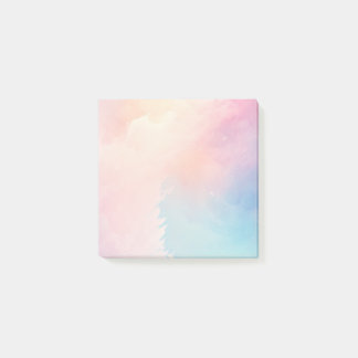 Pastel coloured watercolors post-it notes