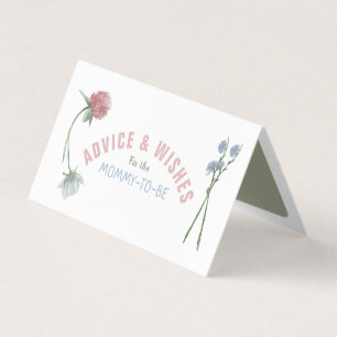 Pastel Coloured Wild Floral Advice Cards