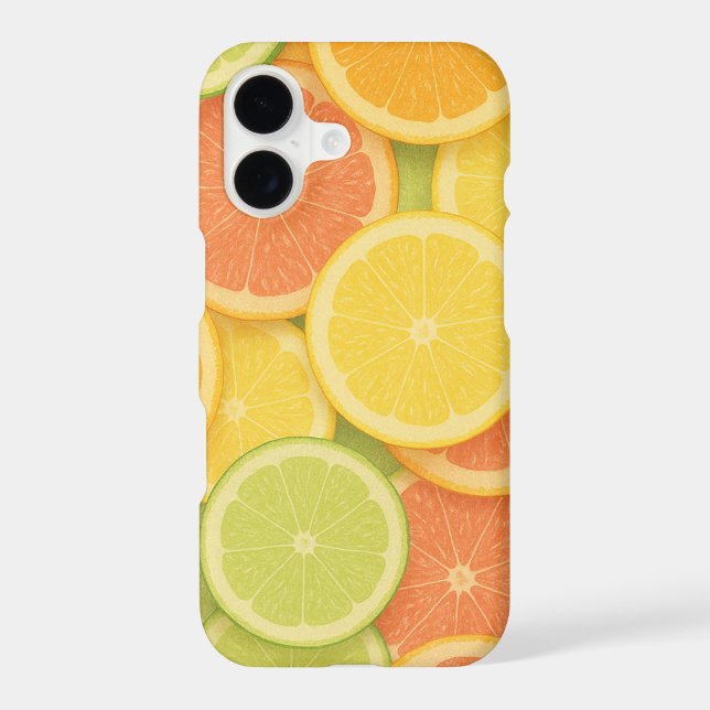 Pastel Colourful Citrus Slice Pattern (Back)