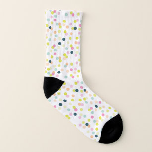 Pastel Colourful Confetti Dots Socks