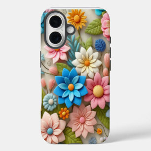 Pastel Colourful Floral   iPhone 16 Case