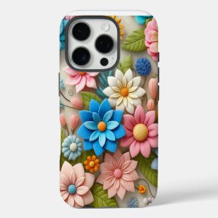 Pastel Colourful Floral iPhone 16 Pro Case