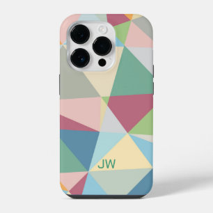 Pastel Colourful Modern Abstract Geometric Pattern iPhone 14 Pro Case