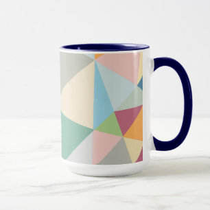 Pastel Colourful Modern Abstract Geometric Pattern Mug