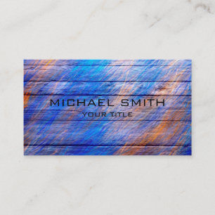 Pastel Colourful on Wood Business Card