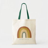 Pastel Colourful Rainbow Customised  Tote Bag
