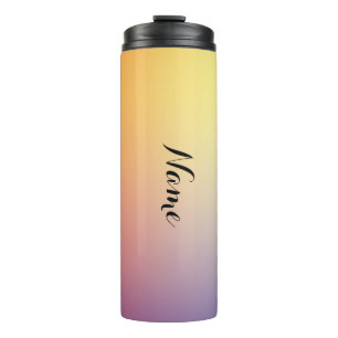 Pastel Colourful Rainbow Gradient  Thermal Tumbler