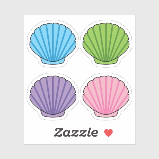 Pastel Colourful Seashell Pack (Sheet)