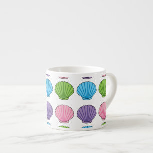 Pastel Colourful Seashell Pack Espresso Cup