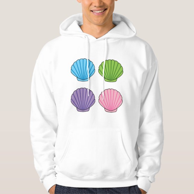 Pastel Colourful Seashell Pack Hoodie (Front)