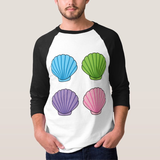 Pastel Colourful Seashell Pack T-Shirt (Front)