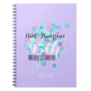 Pastel Colours 95th Birthday Party Guest Book 2