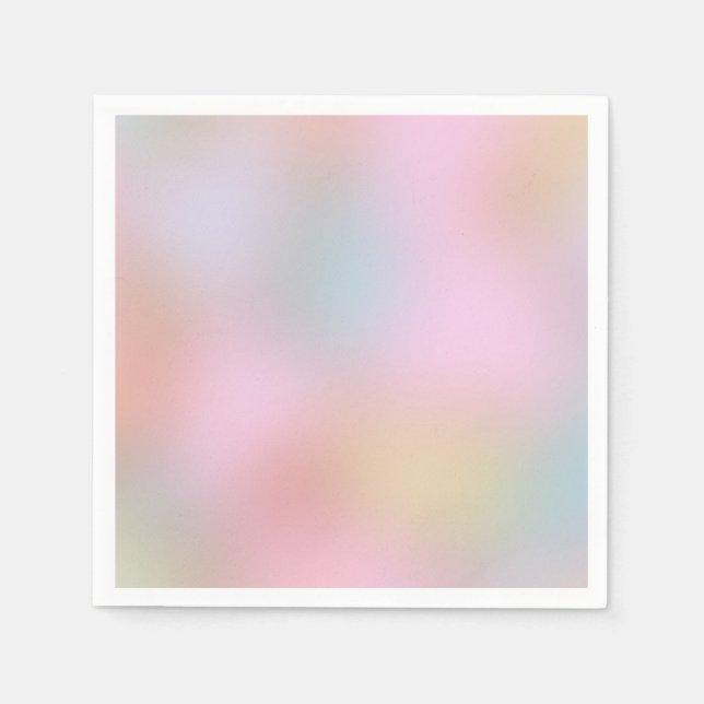 Pastel Colours Abstract Art Template Elegant Napkin (Front)