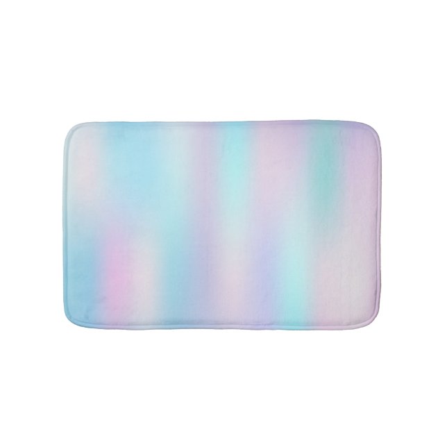 Pastel Colours Abstract Iridescent Background Bath Mat (Front)