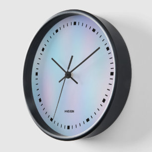 Pastel colours abstract iridescent background clock