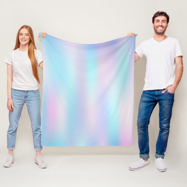 Pastel Colours Abstract Iridescent Background Fleece Blanket (In Situ)