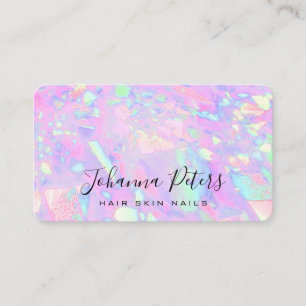 pastel colours abstract opal inspired business card
