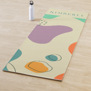 Pastel colours abstract shapes modern background yoga mat
