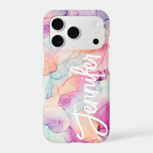 Pastel Colours Alcohol Ink Abstract Pattern